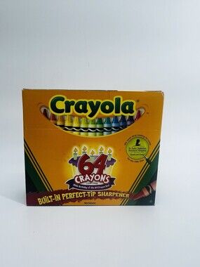 Vintage 2008 64 Crayola Crayons Built-In Sharpener 50th Anniversary St Jude Box